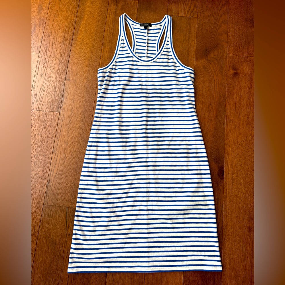J Crew cotton racer back dress. Worn once like new! Size S